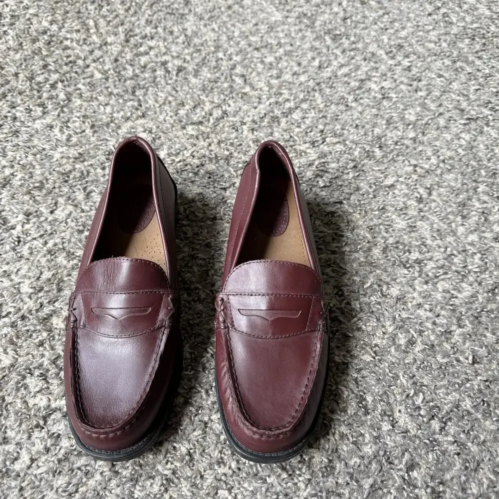 WHITE MOUNTAIN Women's Keeper Penny Loafer Red Leather Size 6.5 M Shoe New